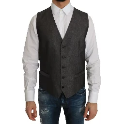 Gray MARTINI 2 Piece Vest Coat Blazer