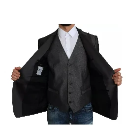 Gray MARTINI 2 Piece Vest Coat Blazer