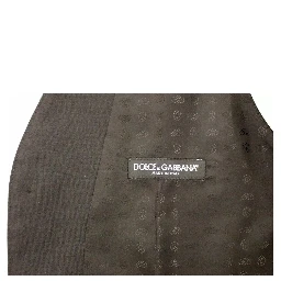 Black Wool Silk Dress Gilet Jacket Vest