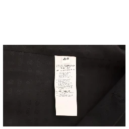 Black Wool Silk Dress Gilet Jacket Vest
