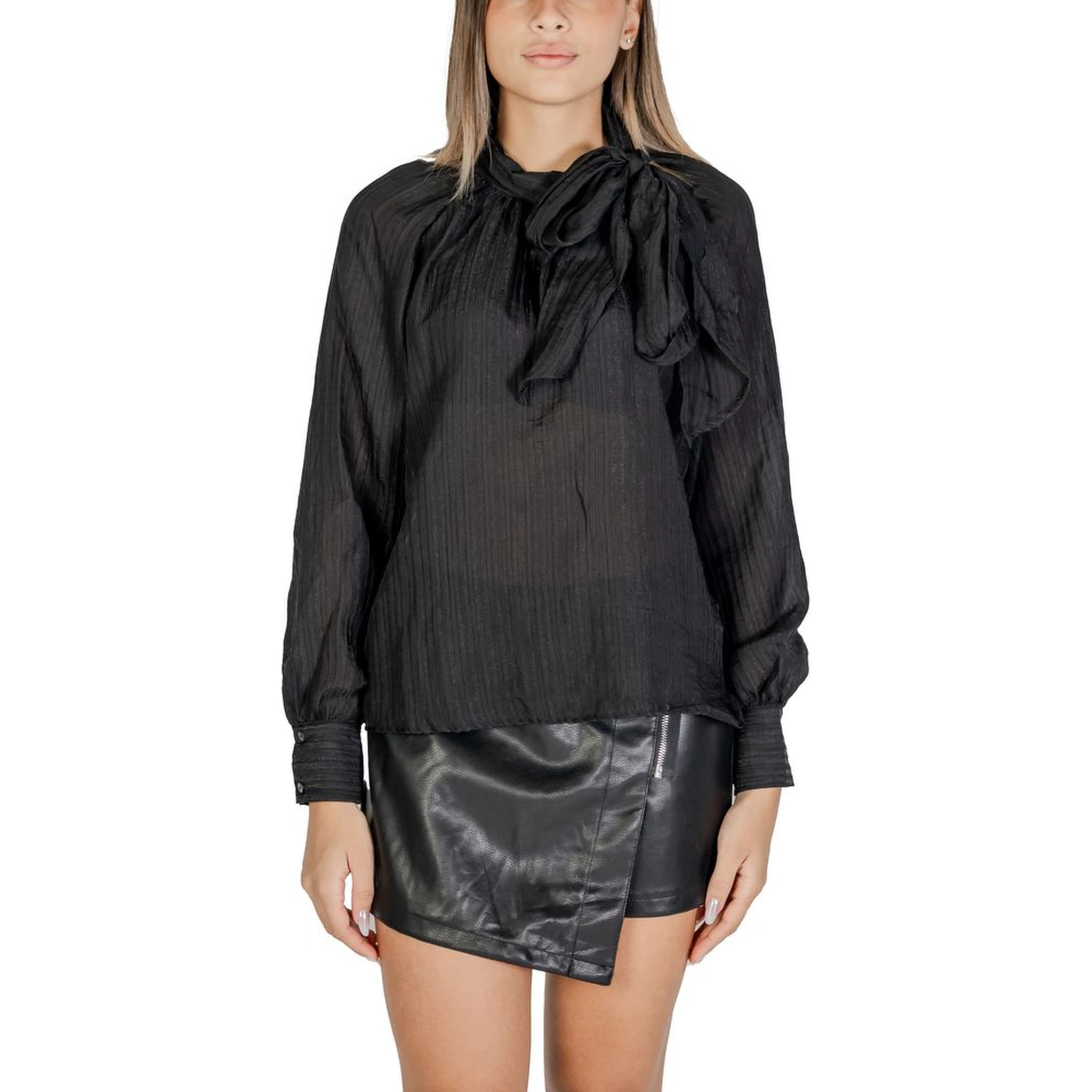 Black Polyester Blouse