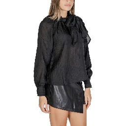 Black Polyester Blouse