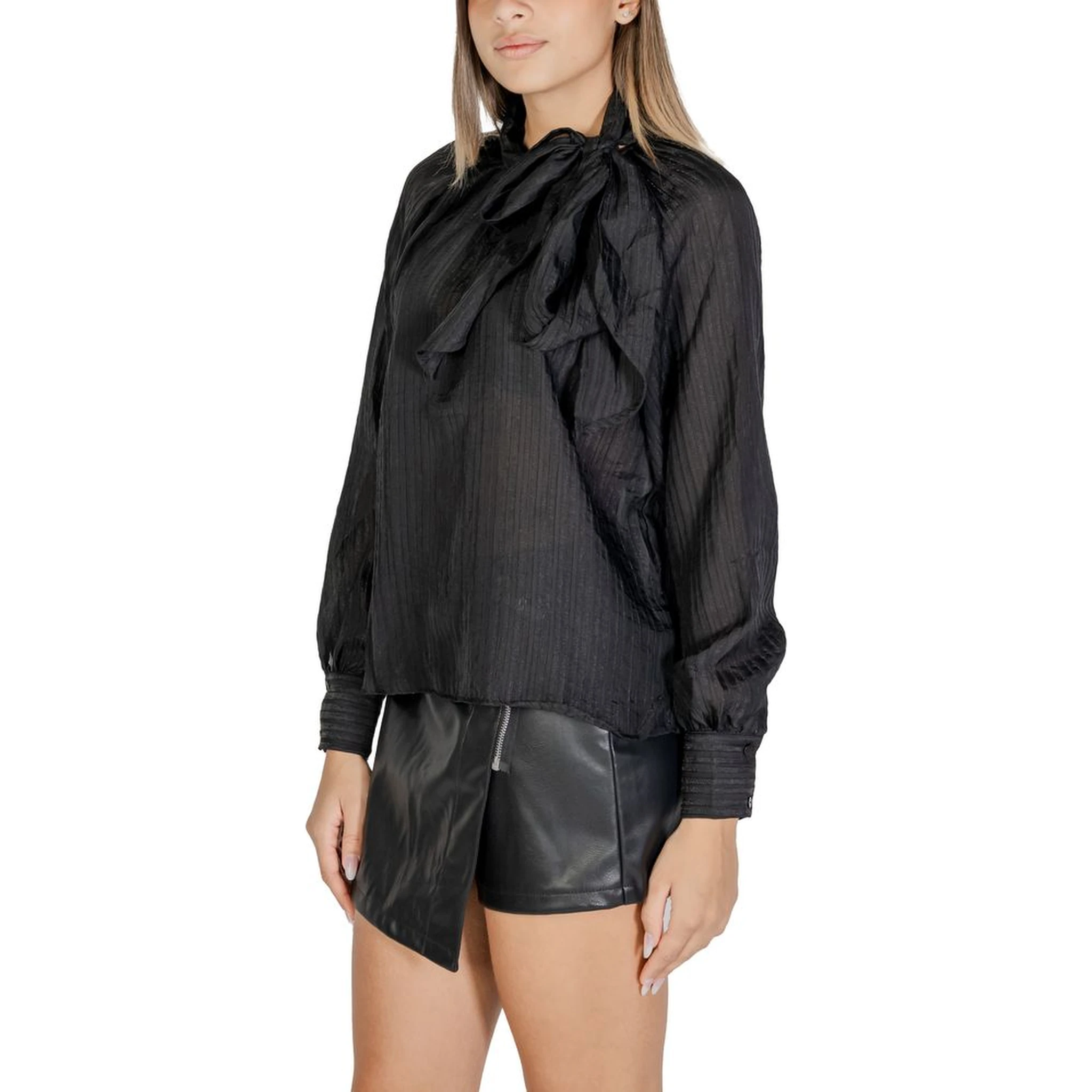 Black Polyester Blouse