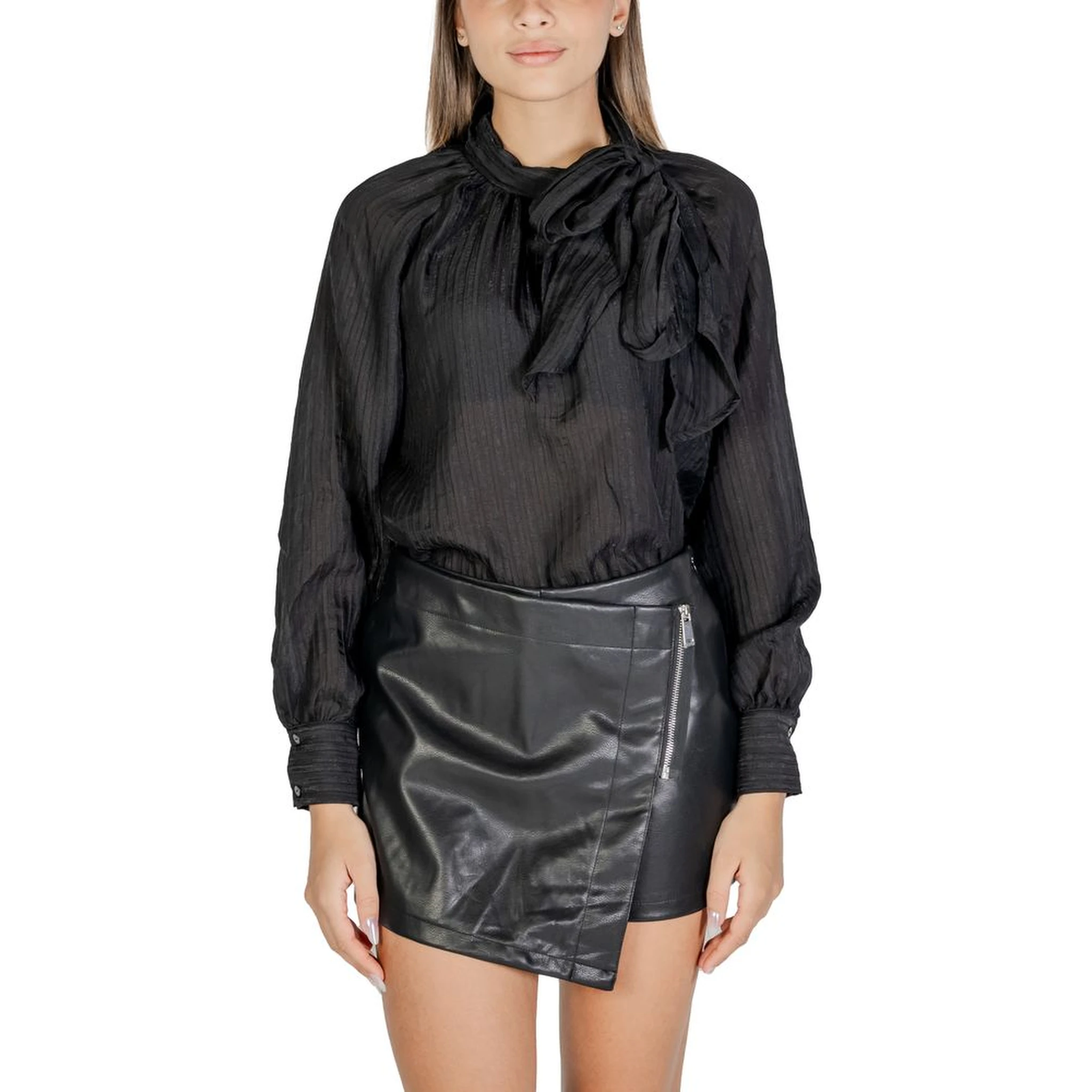 Black Polyester Blouse