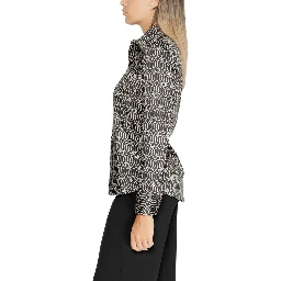 Black Polyester Blouse