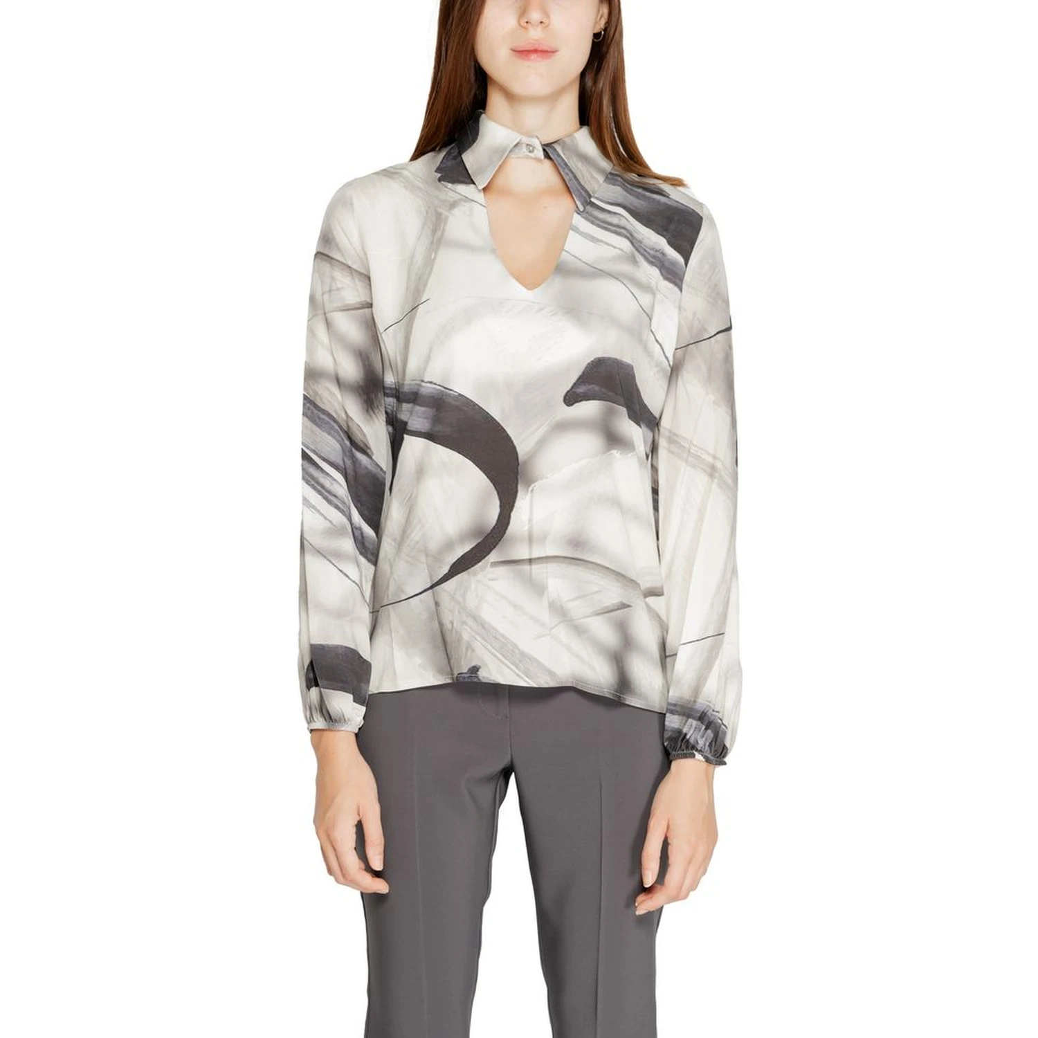 Gray Viscose Blouse