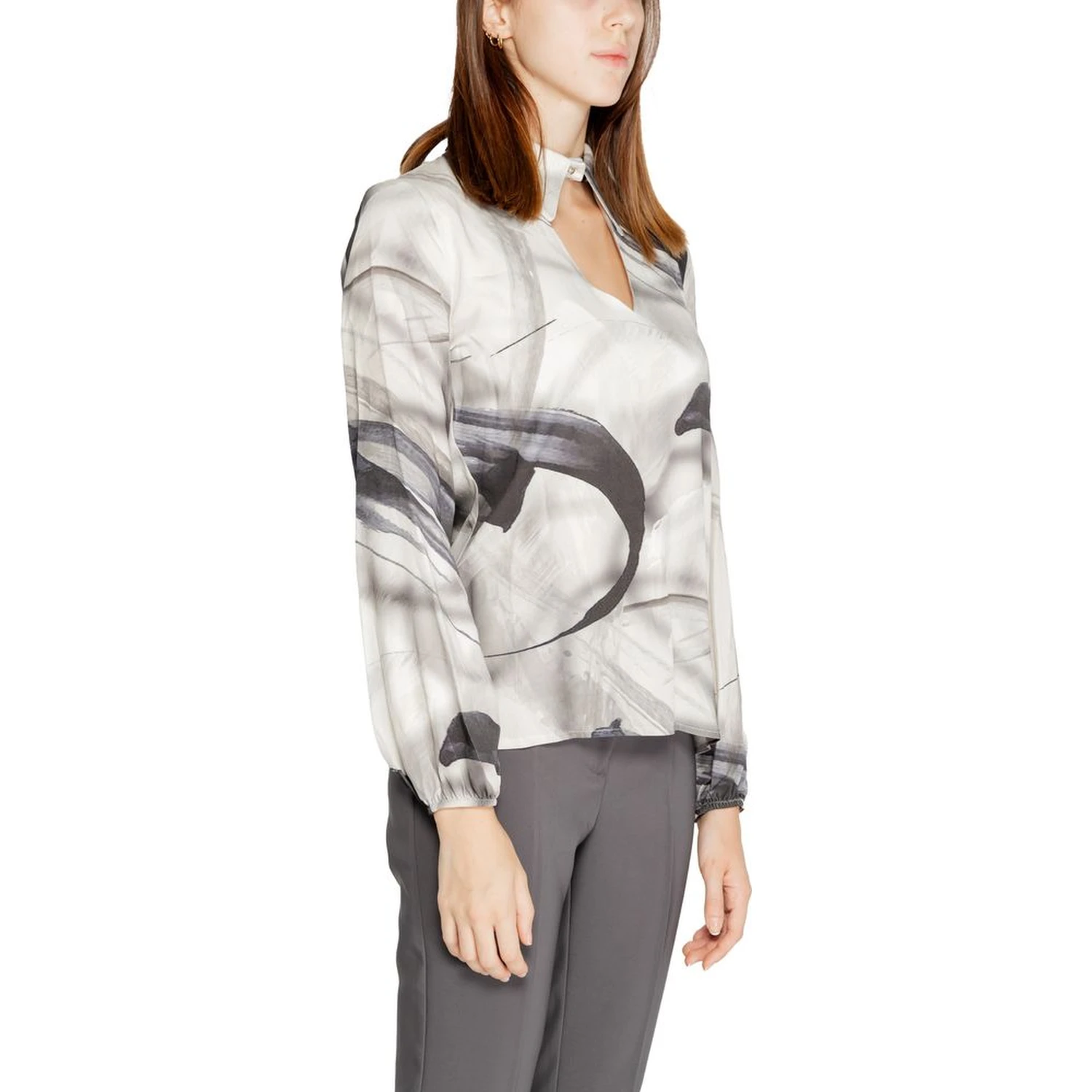 Gray Viscose Blouse