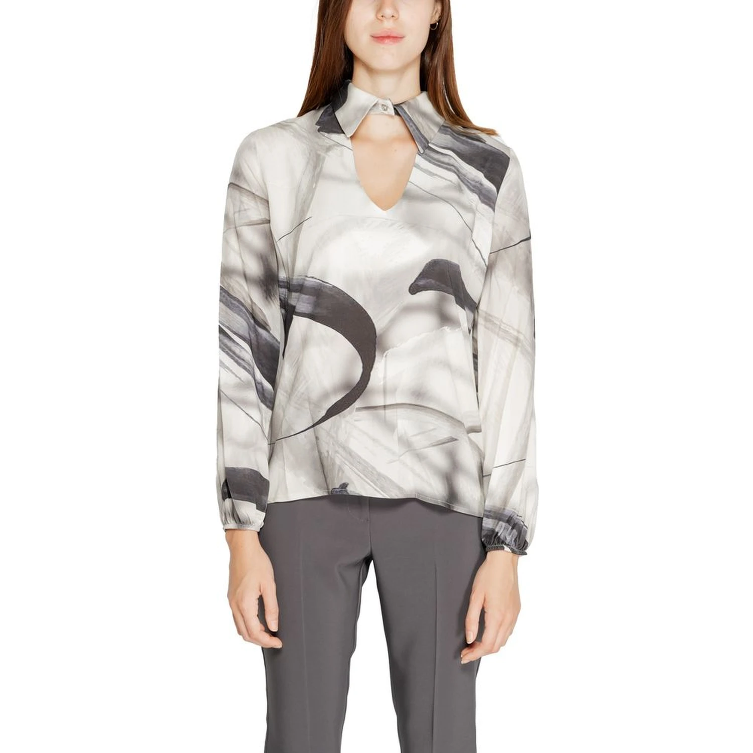 Gray Viscose Blouse