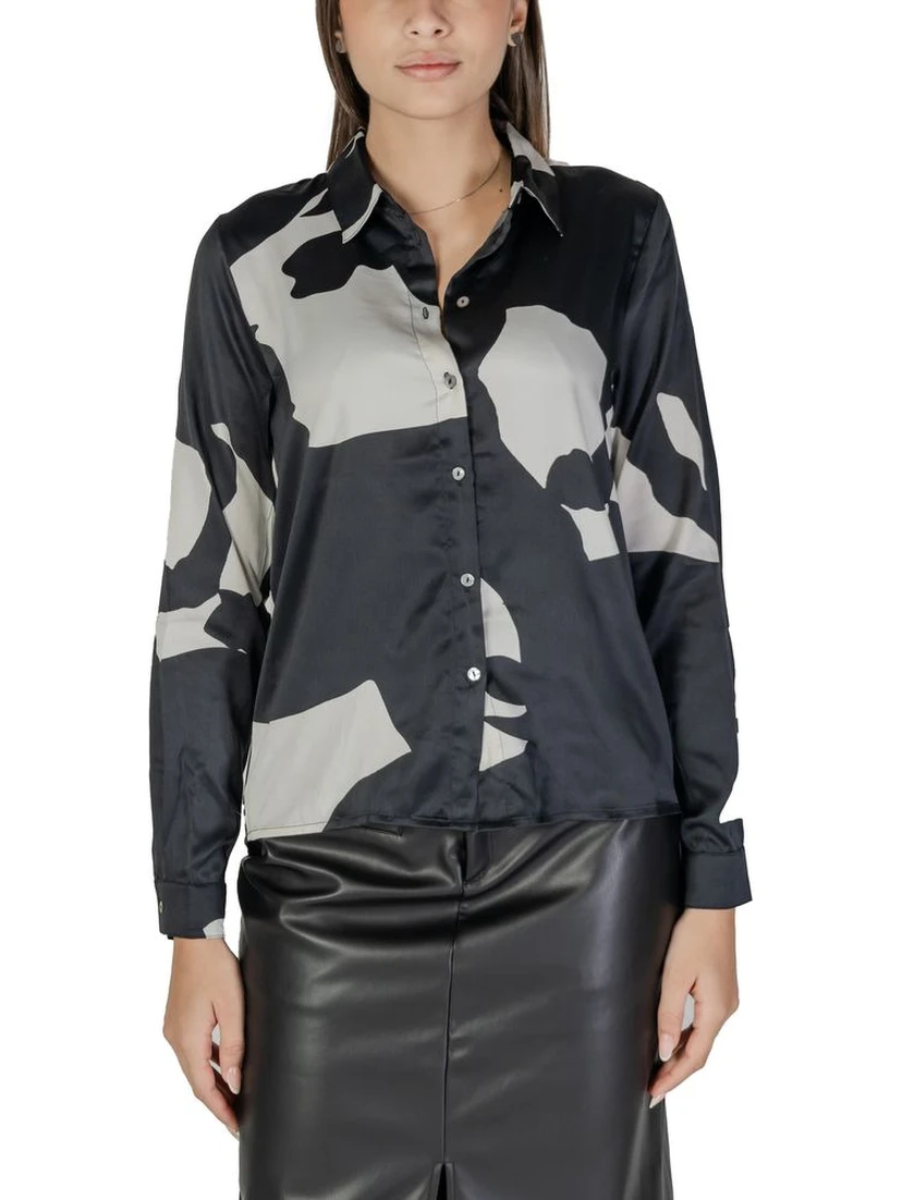 Black Recycled Polyester Blouse