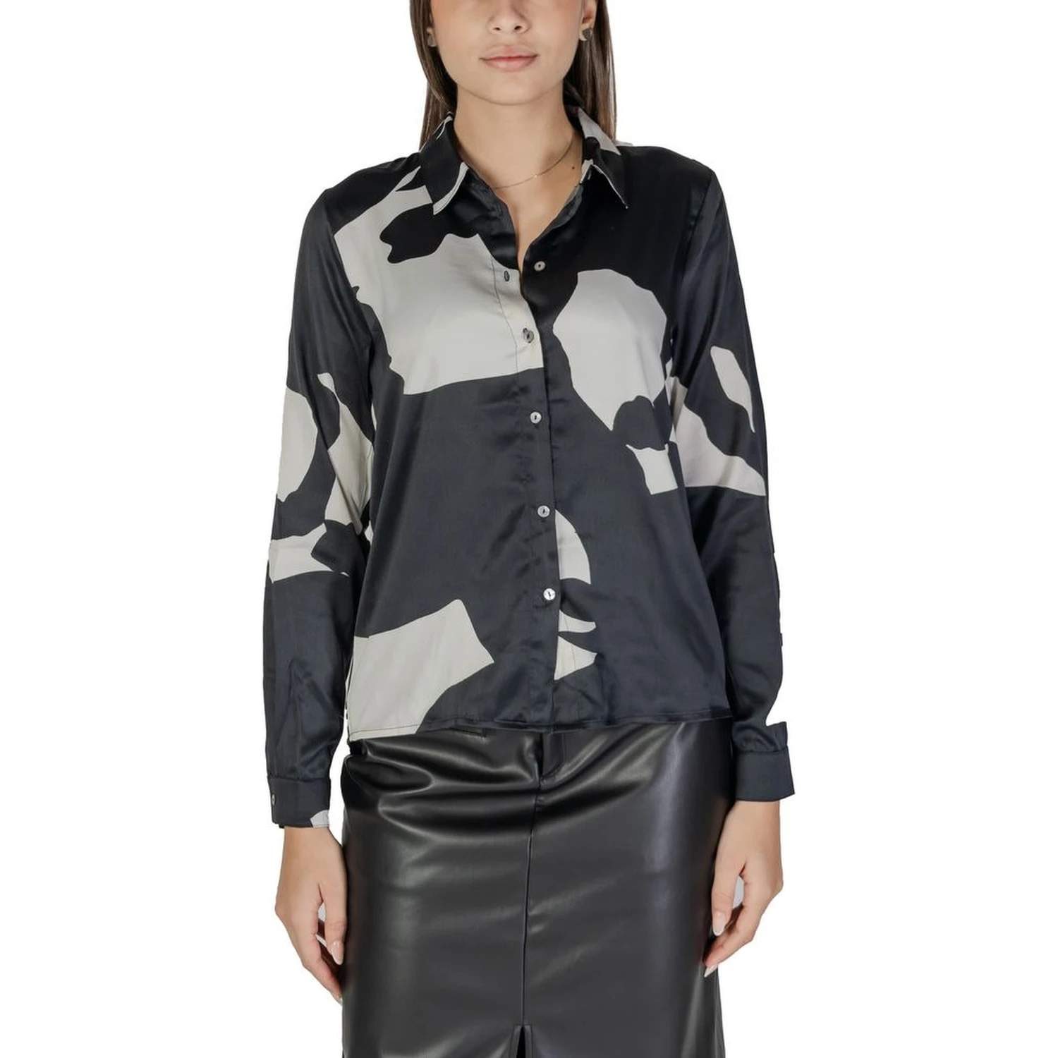 Black Recycled Polyester Blouse