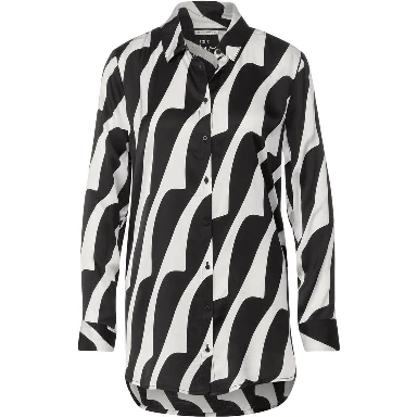 Black And White Viscose Blouse