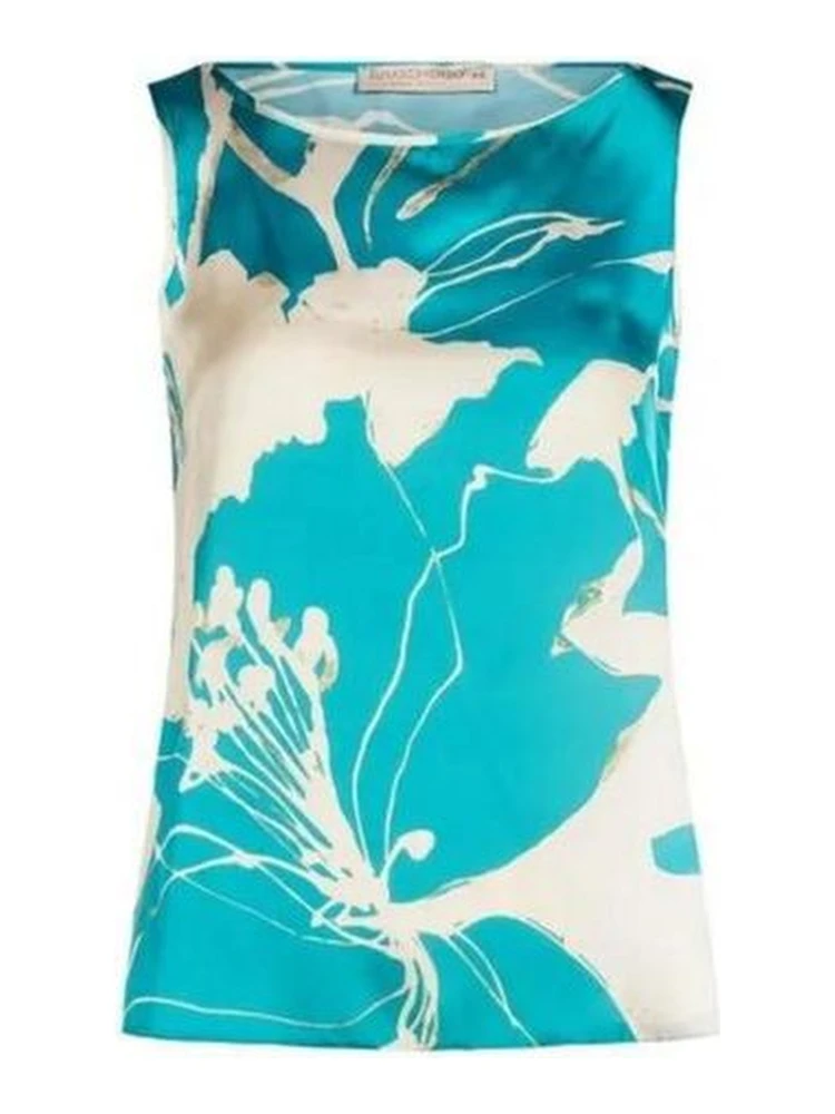 Turquoise Polyester Blouse