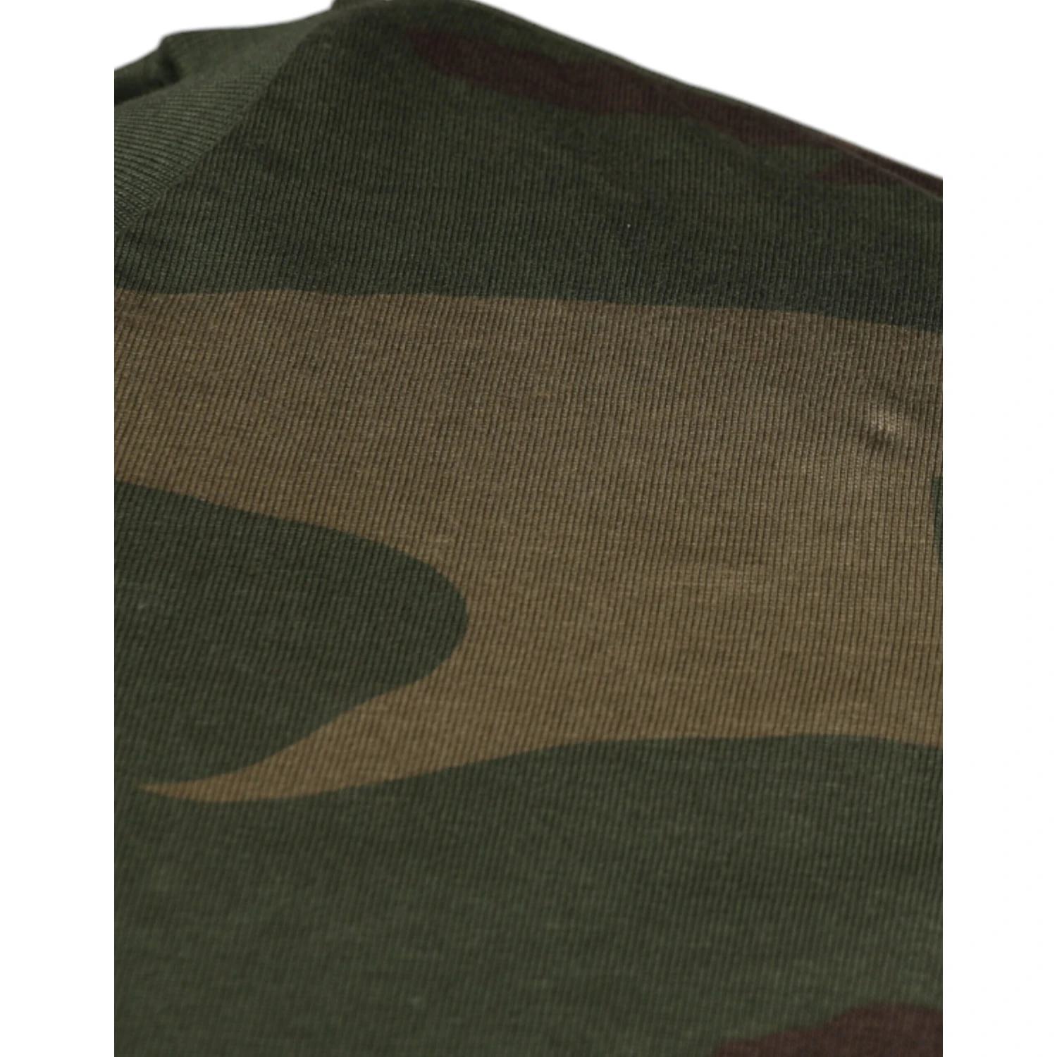 Multicolor Camouflage Cotton Crew Neck T-shirt