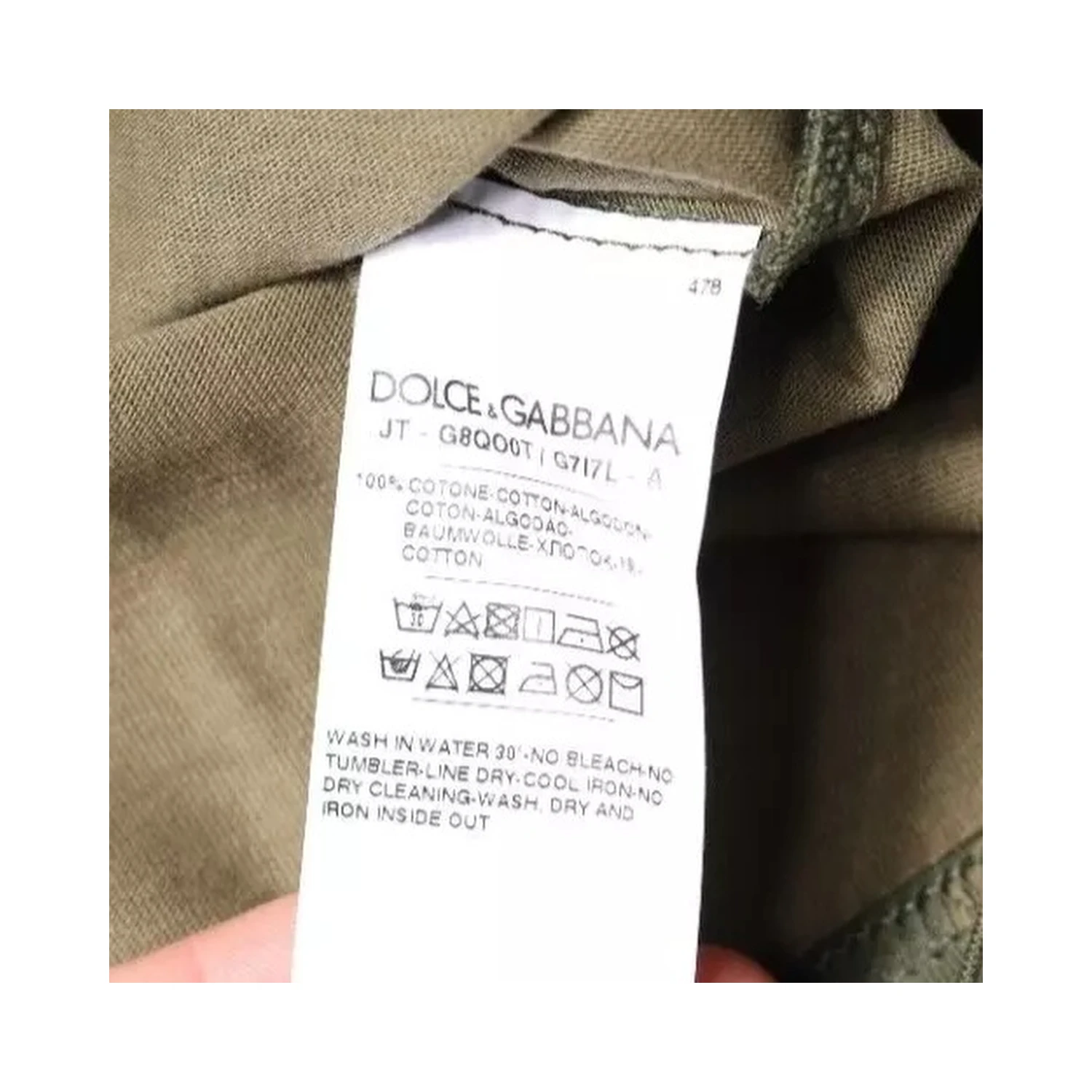 Multicolor Camouflage Cotton Crew Neck T-shirt