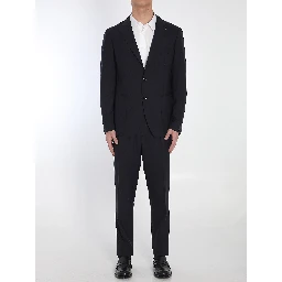 Two-piece suit in wool and silk blend