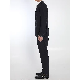 Two-piece suit in wool and silk blend