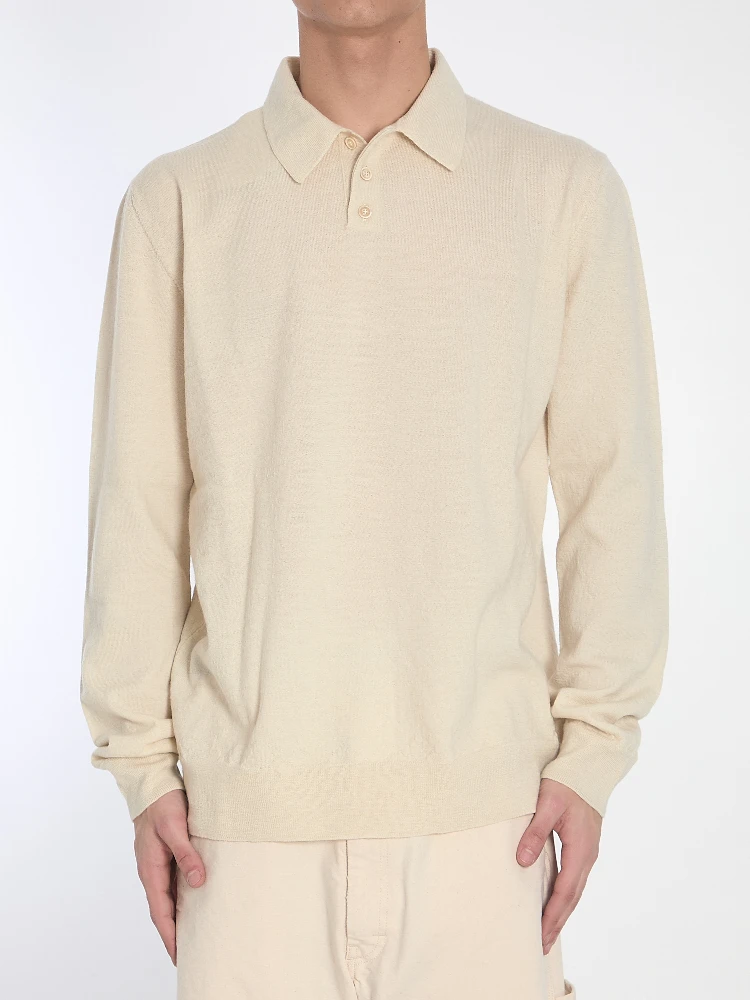 Polo shirt with elbow patches