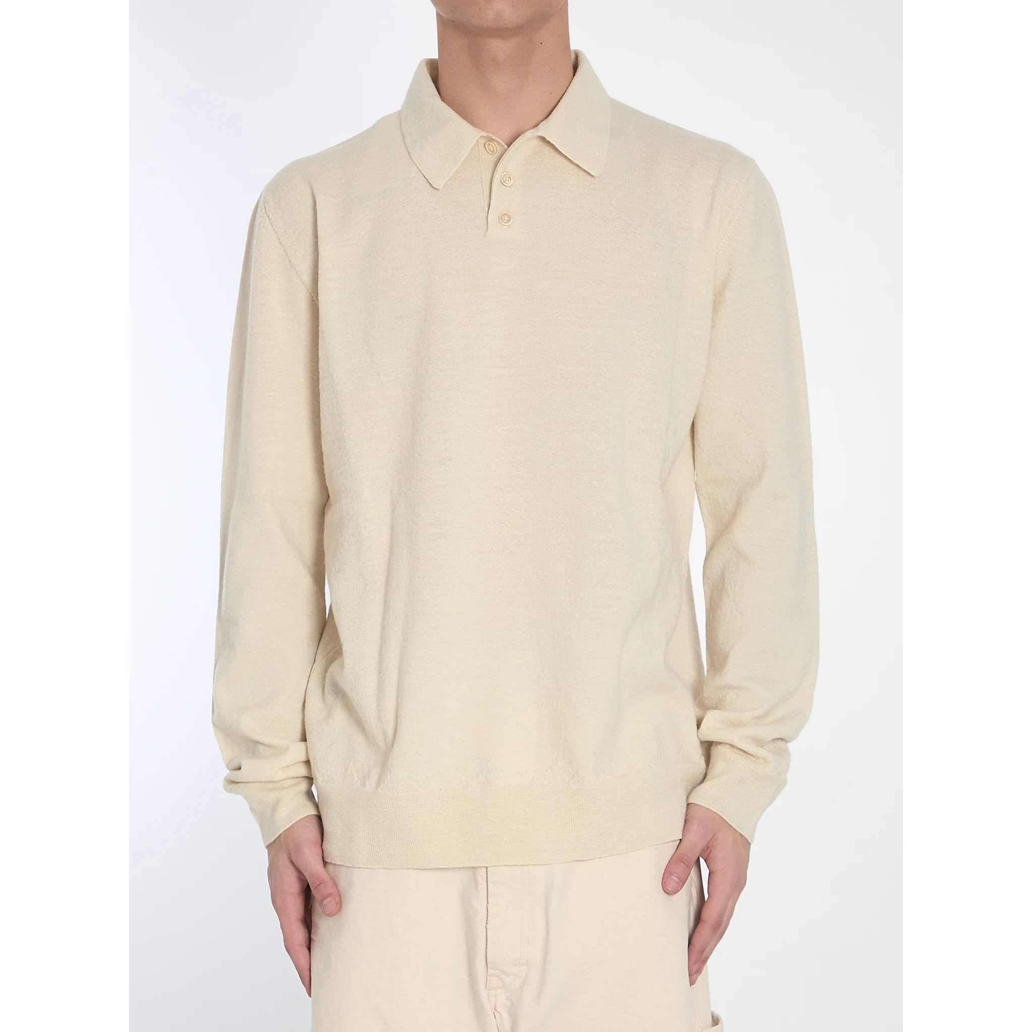 Polo shirt with elbow patches