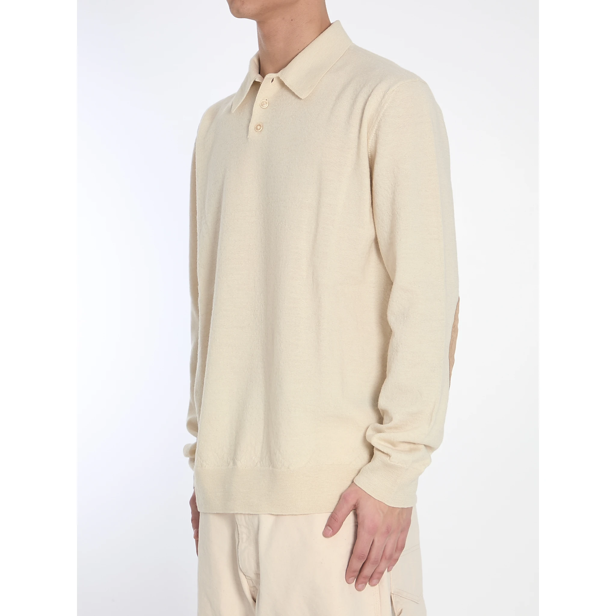 Polo shirt with elbow patches