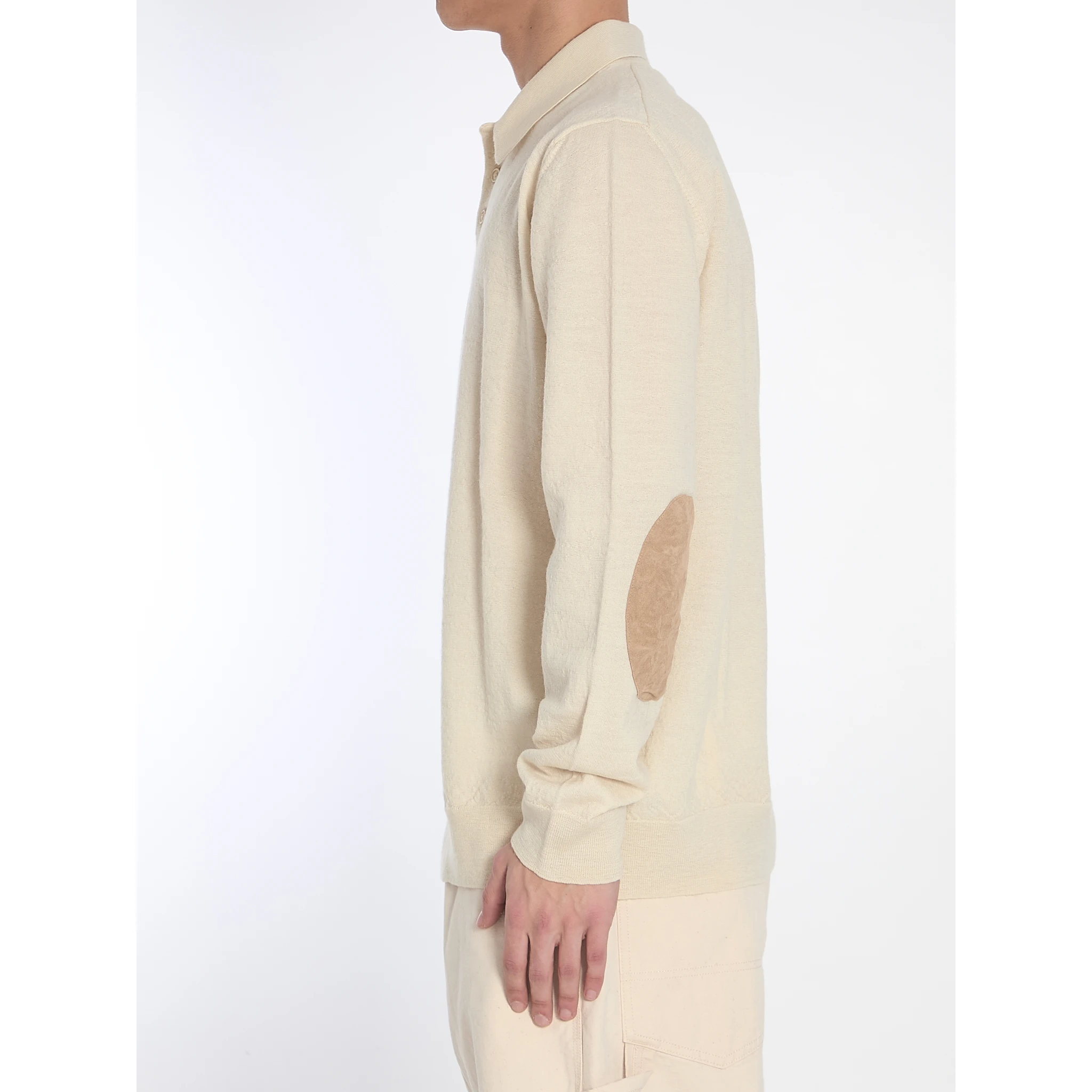 Polo shirt with elbow patches