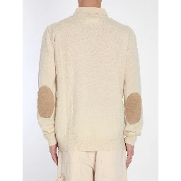 Polo shirt with elbow patches