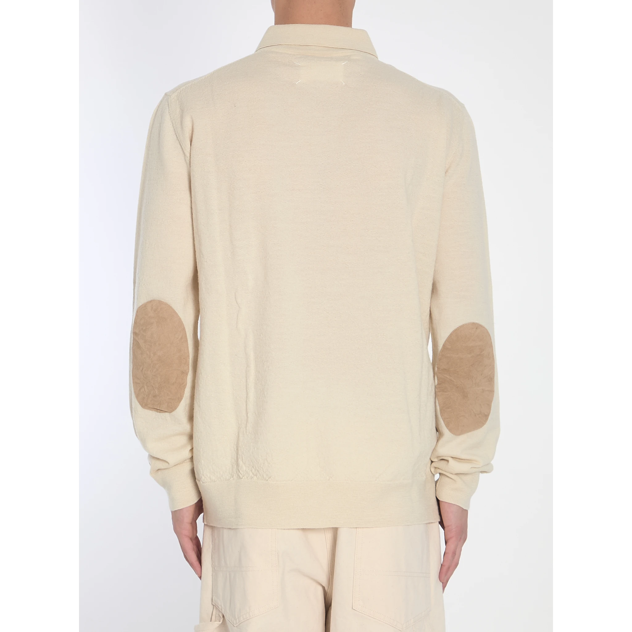 Polo shirt with elbow patches