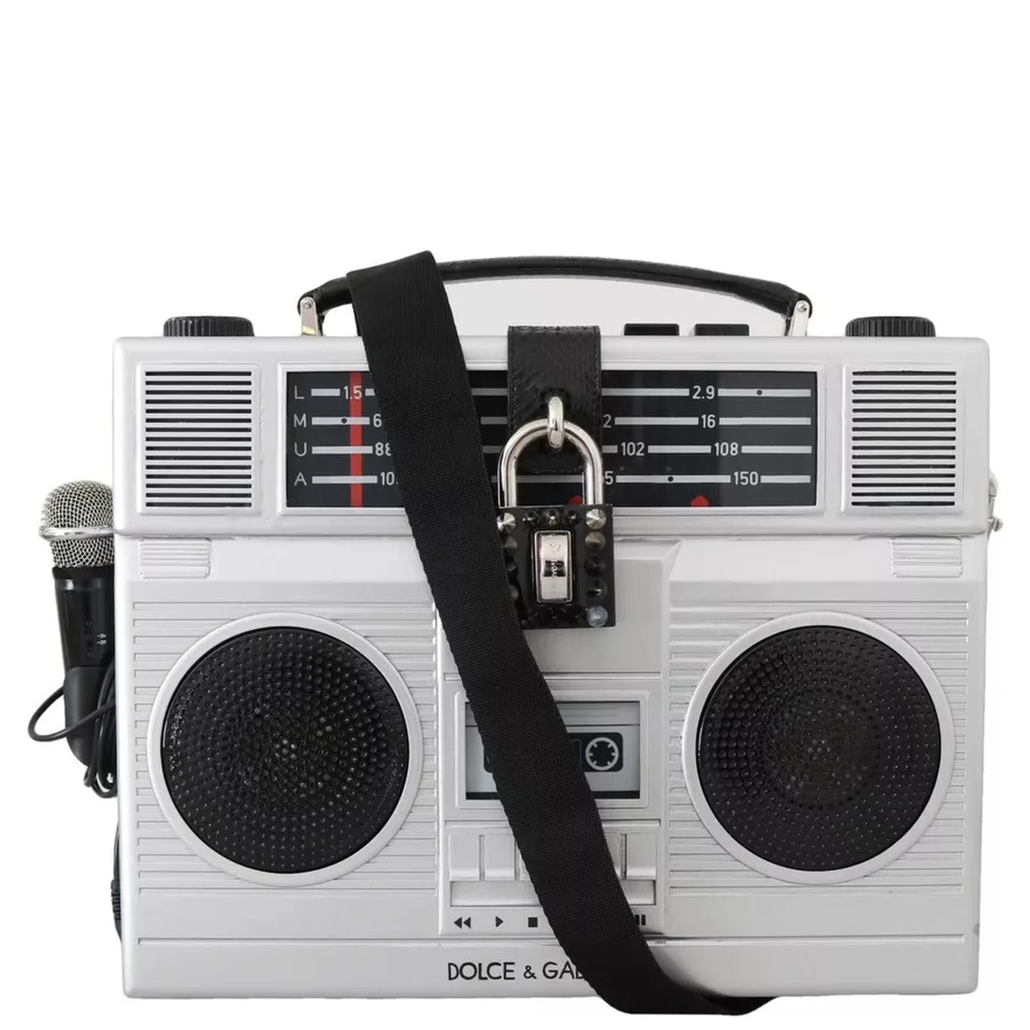 Silver Retro Radio Boombox Limited Edition Handmade Wood Bag
