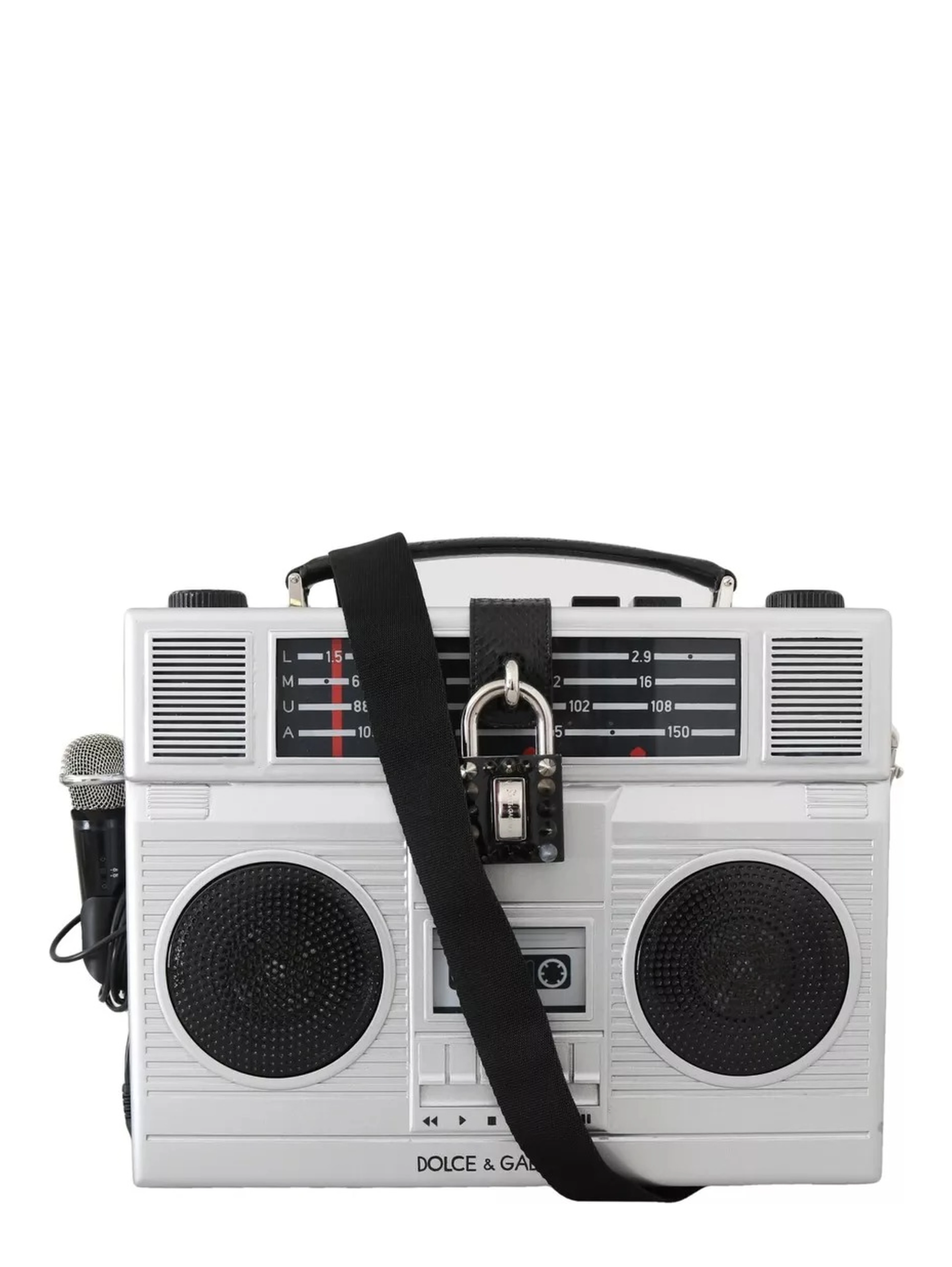 Silver Retro Radio Boombox Limited Edition Handmade Wood Bag