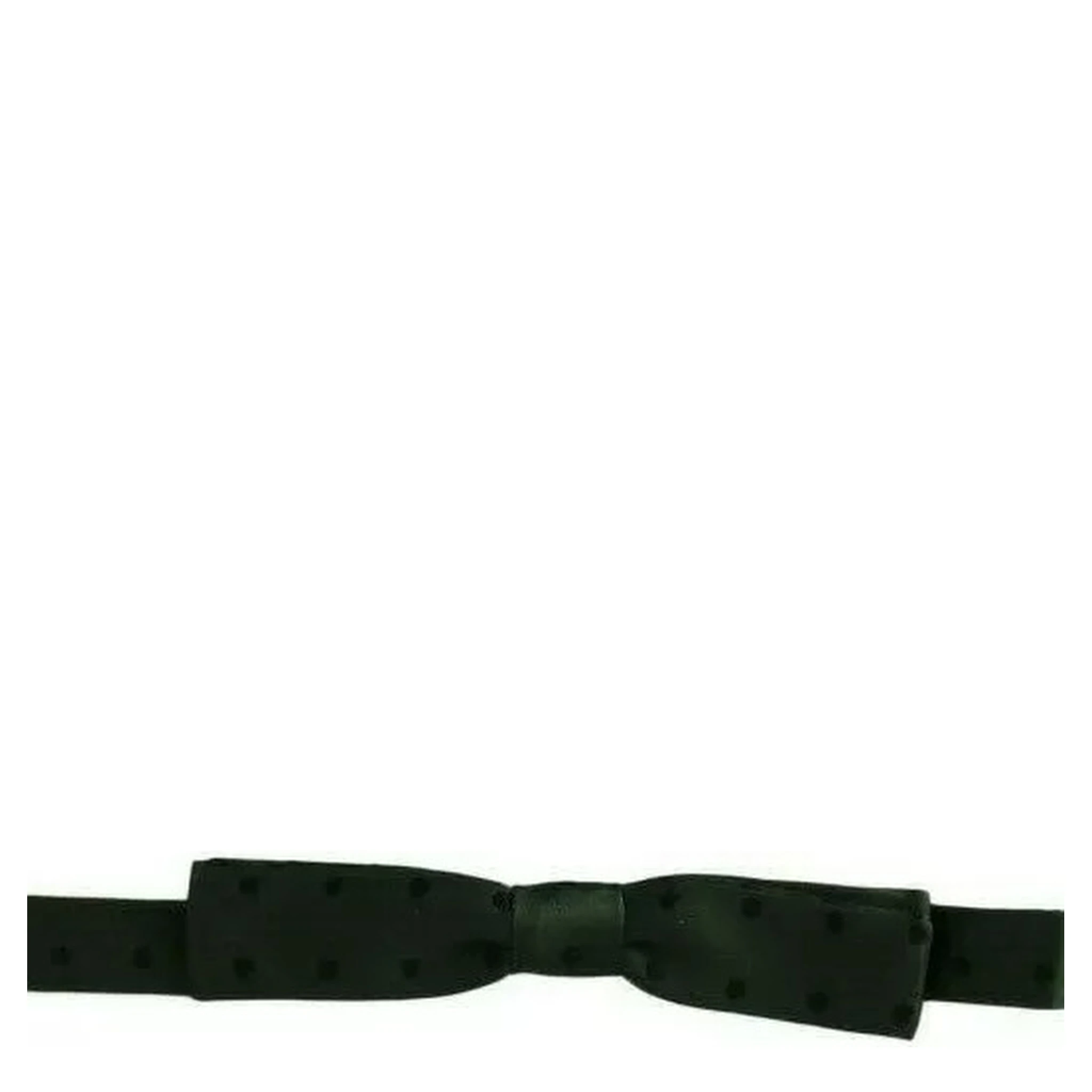 Green Dotted Silk Adjustable Neck Bow Tie