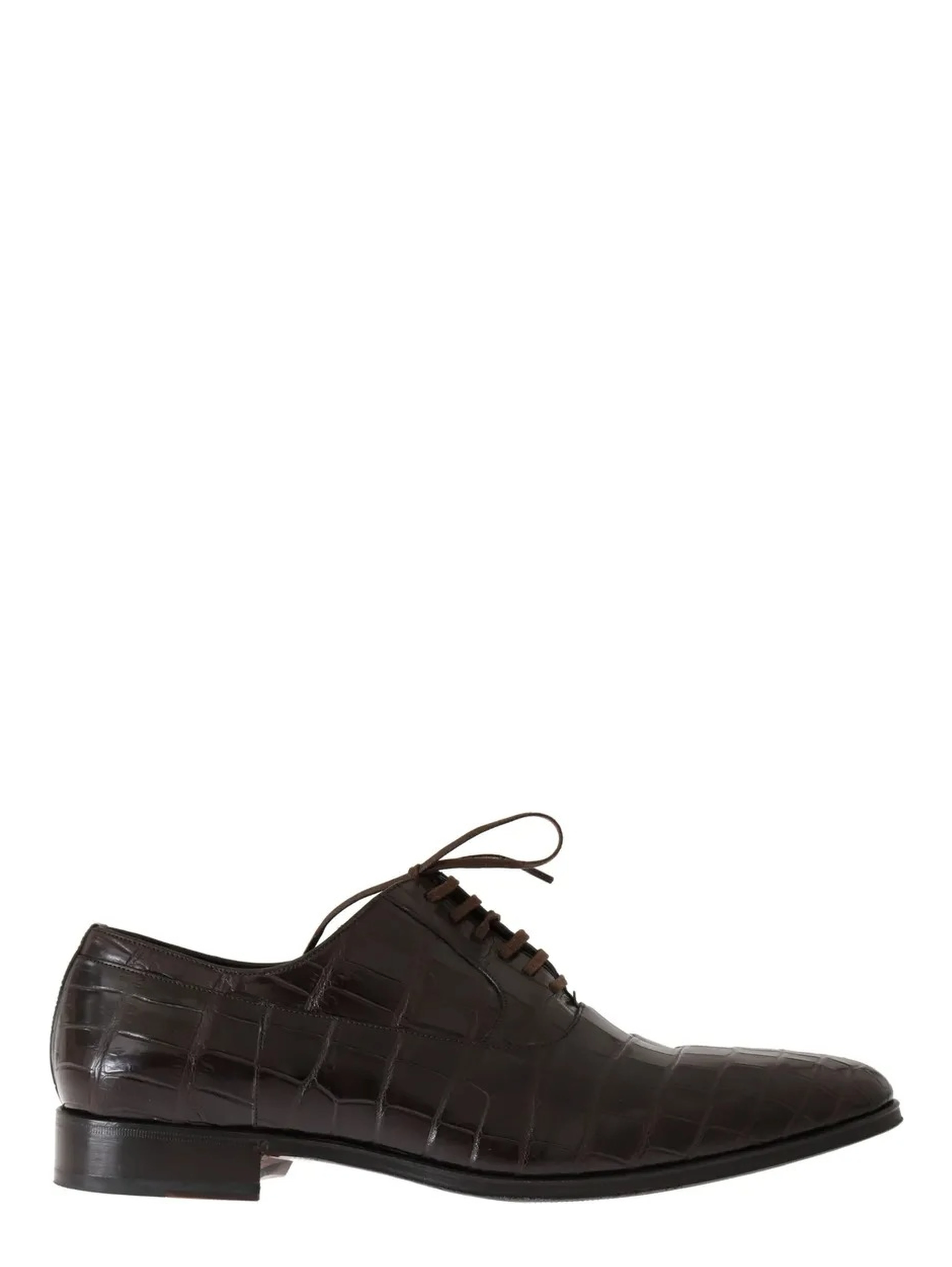 Brown Patterned Leather Dress Formal Shoes