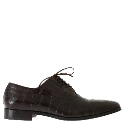 Brown Patterned Leather Dress Formal Shoes