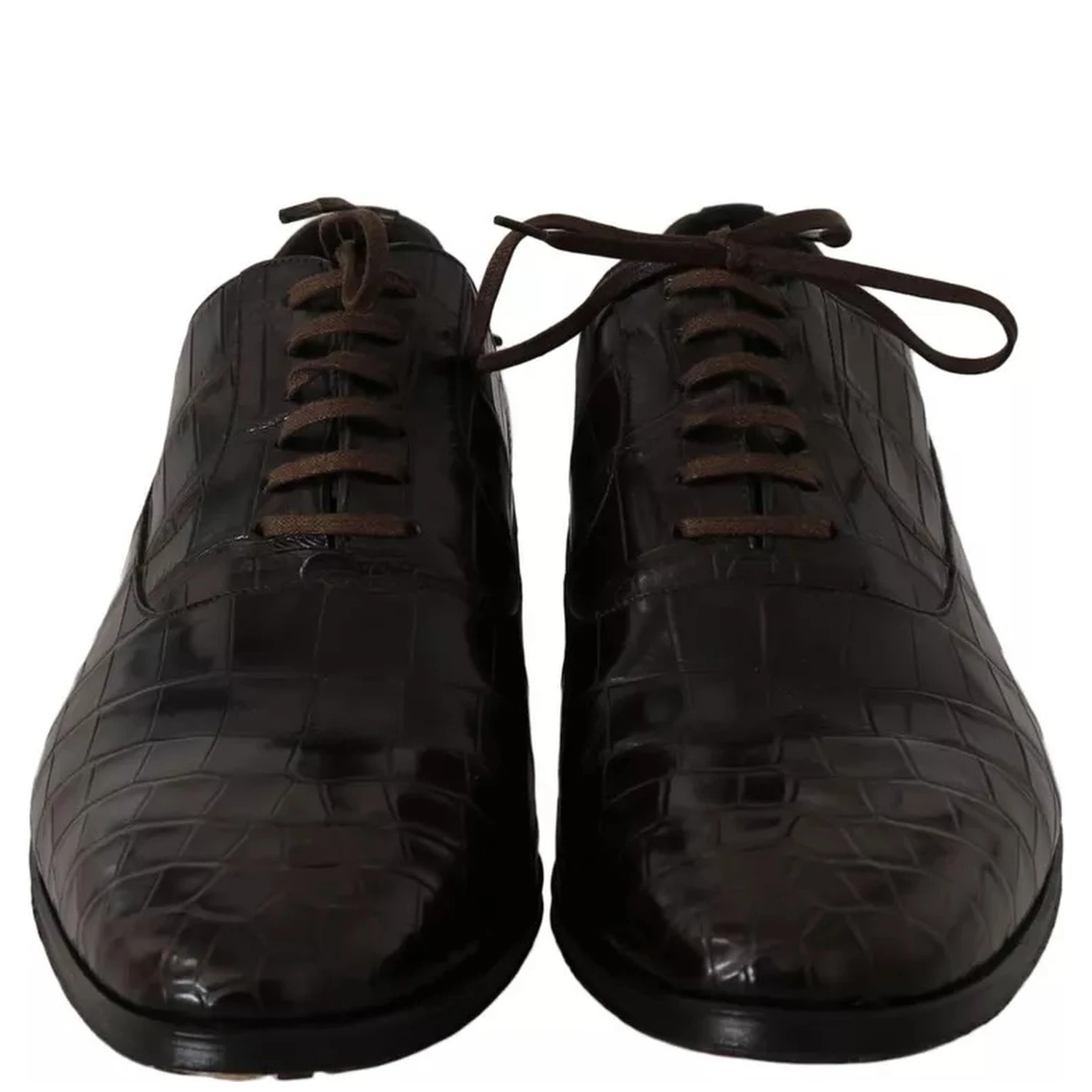 Brown Patterned Leather Dress Formal Shoes