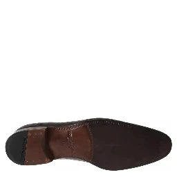 Brown Patterned Leather Dress Formal Shoes