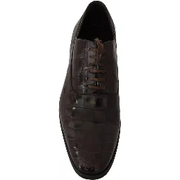 Brown Patterned Leather Dress Formal Shoes