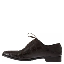 Brown Patterned Leather Dress Formal Shoes