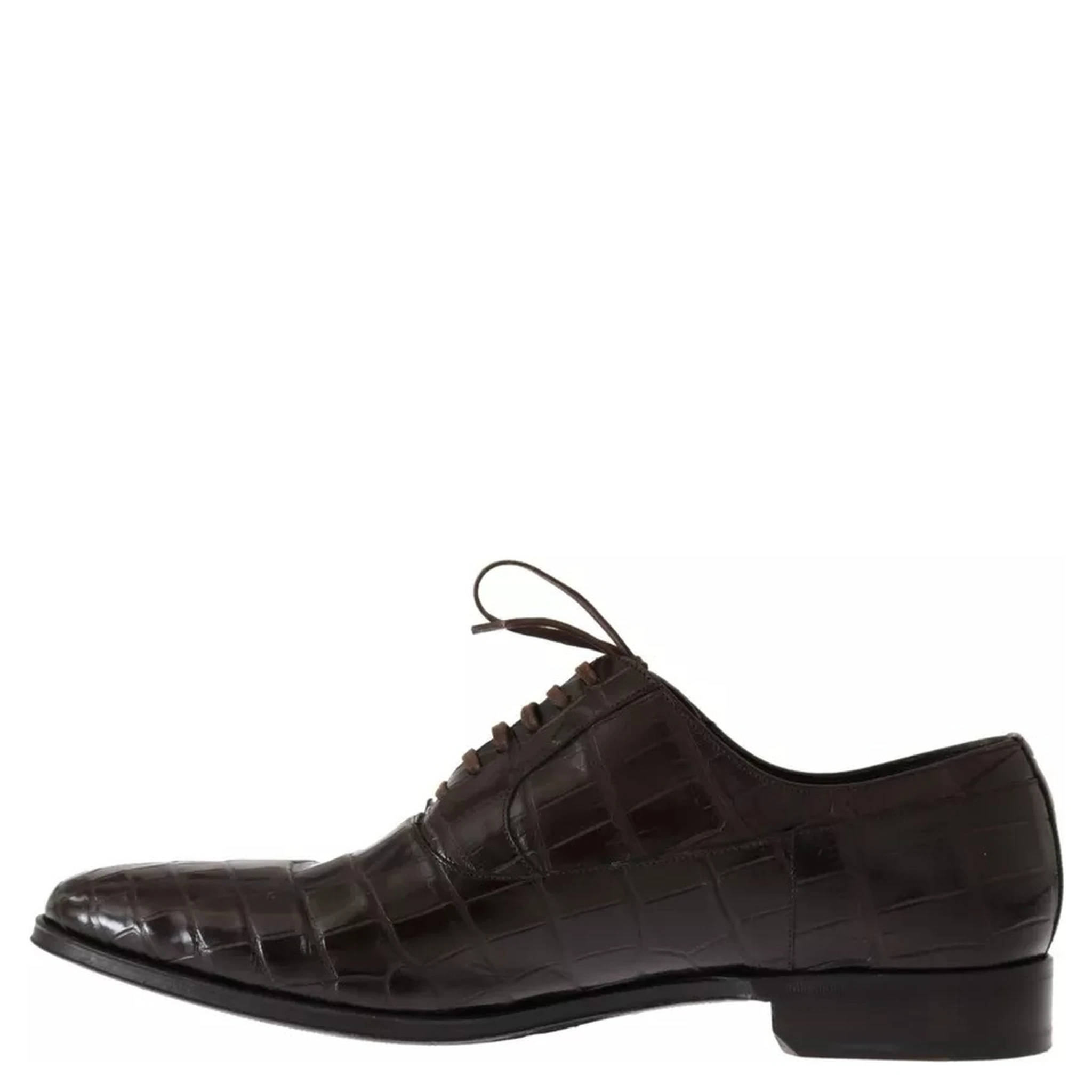 Brown Patterned Leather Dress Formal Shoes