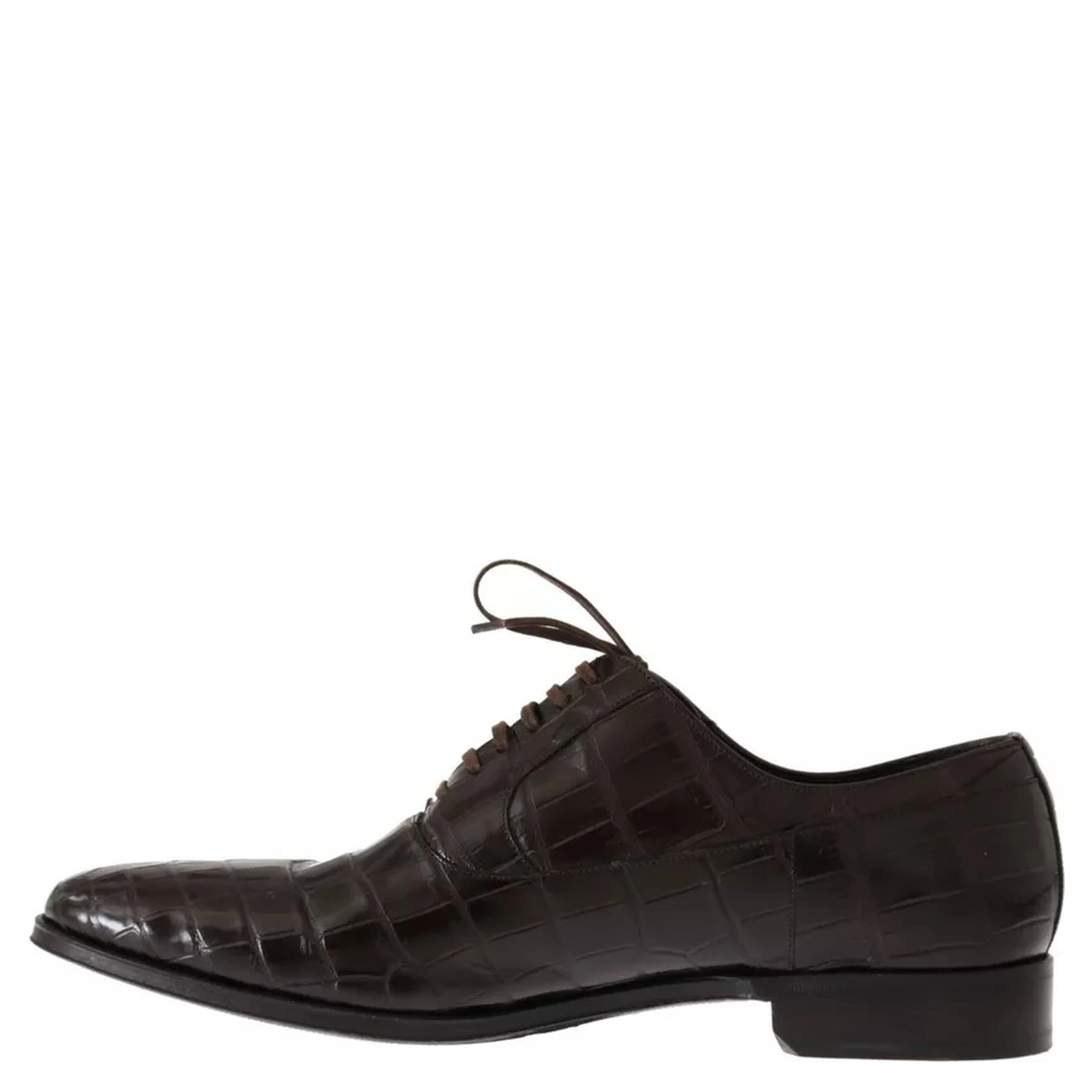 Brown Patterned Leather Dress Formal Shoes
