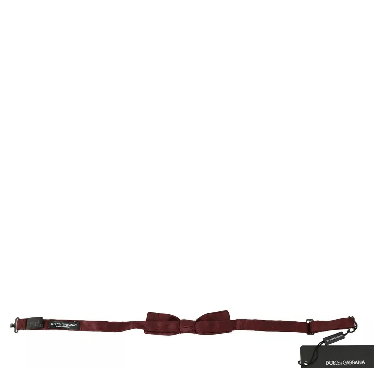 Bordeaux Silk Floral Faille Adjustable Bow Tie