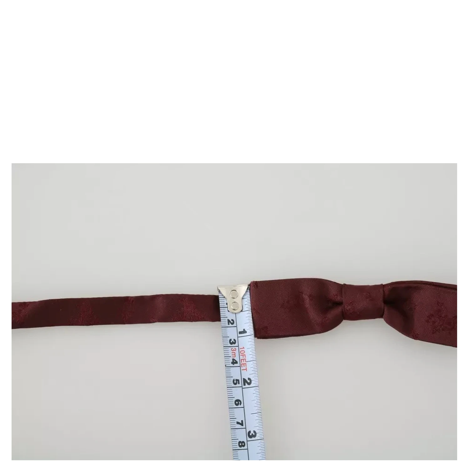 Bordeaux Silk Floral Faille Adjustable Bow Tie