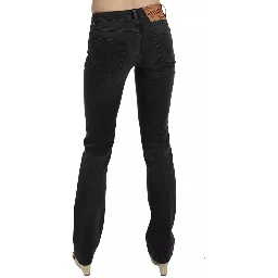Black Slim Fit Cotton Jeans D&G Pants
