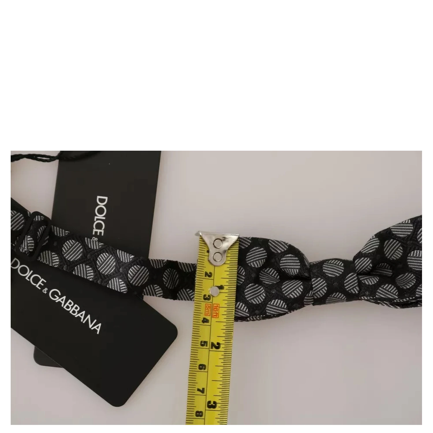 Black Silk Circles Men Necktie Bow Tie