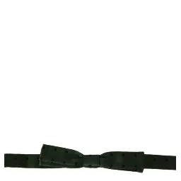 Green Silk Dotted Mens Necktie Bow Tie