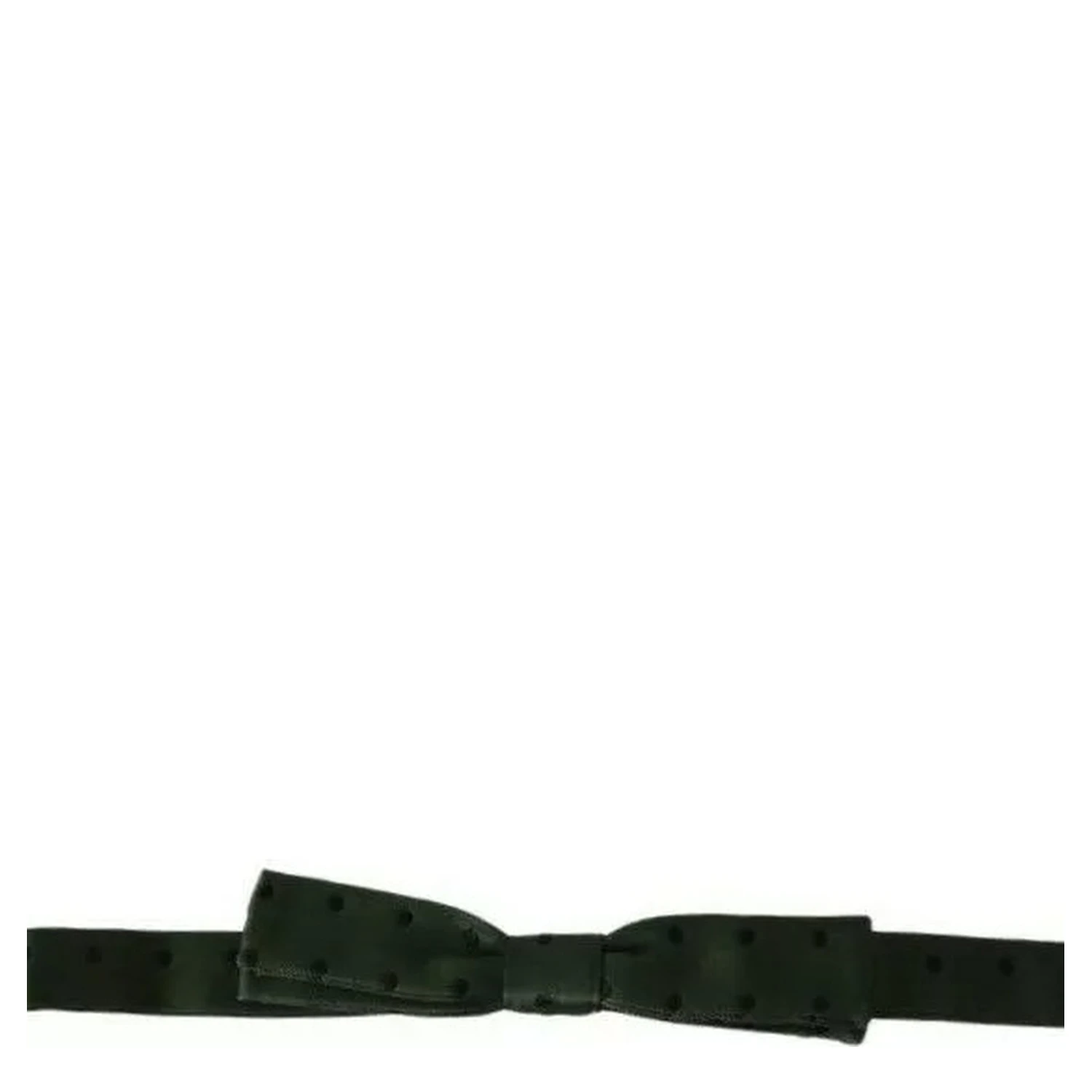 Green Silk Dotted Mens Necktie Bow Tie