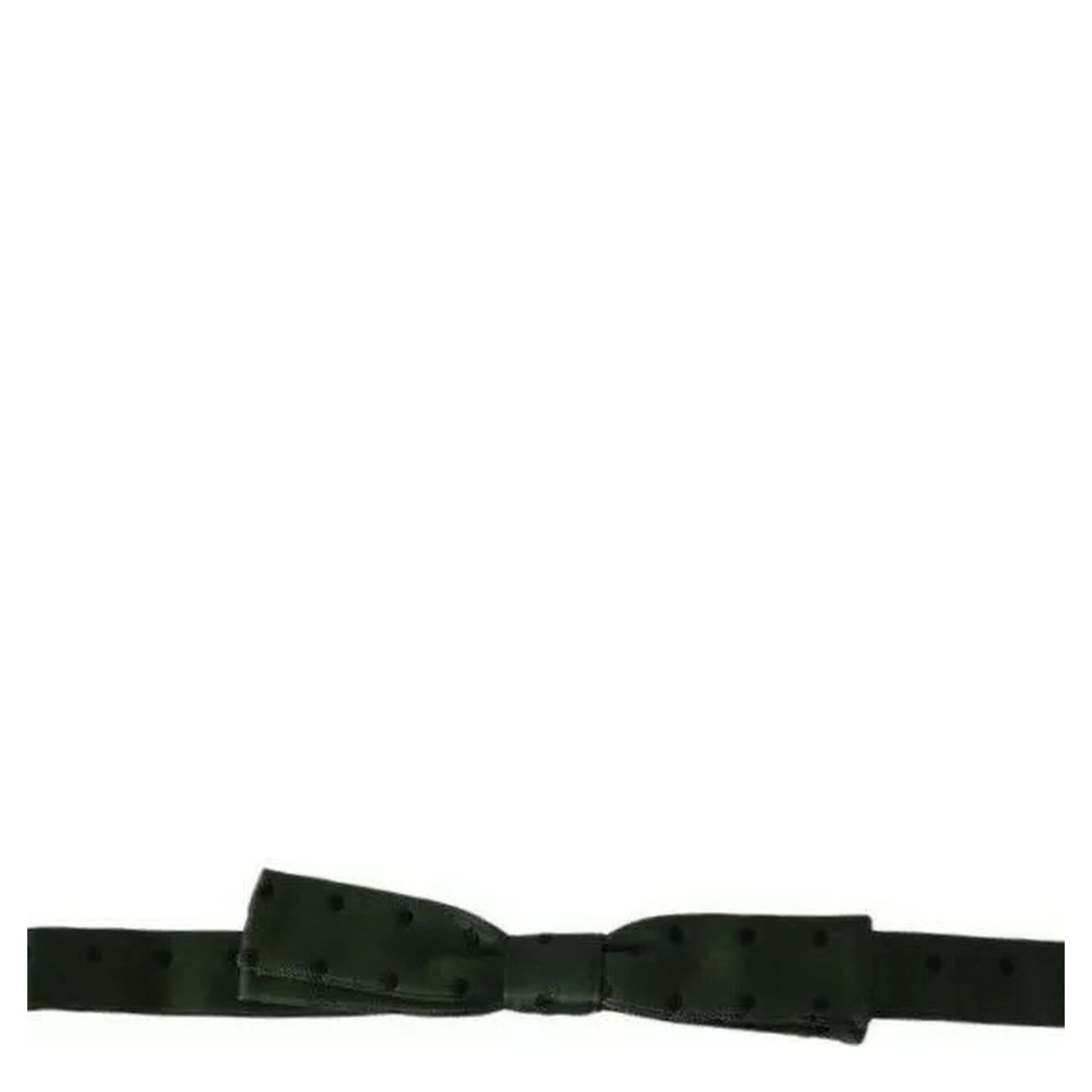 Green Silk Dotted Mens Necktie Bow Tie