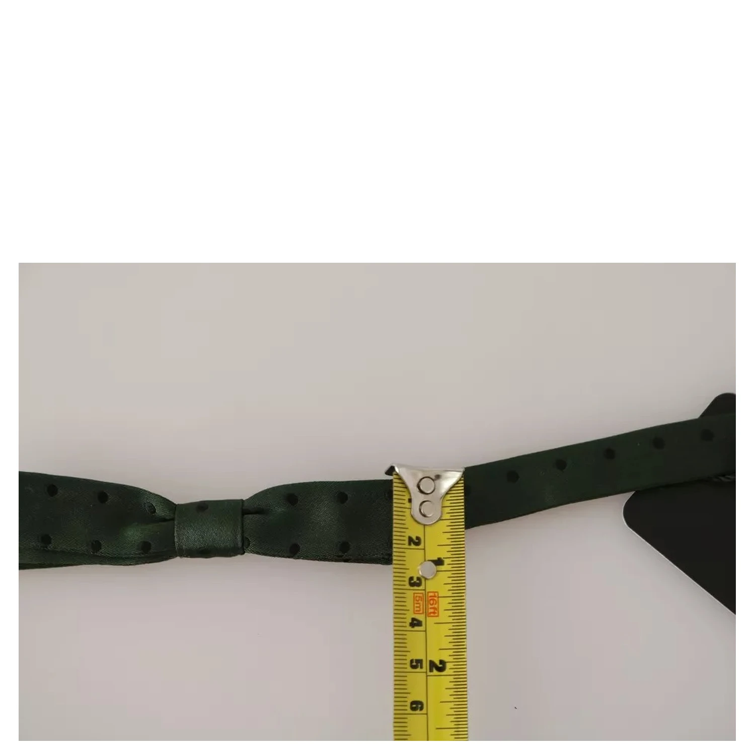 Green Silk Dotted Mens Necktie Bow Tie