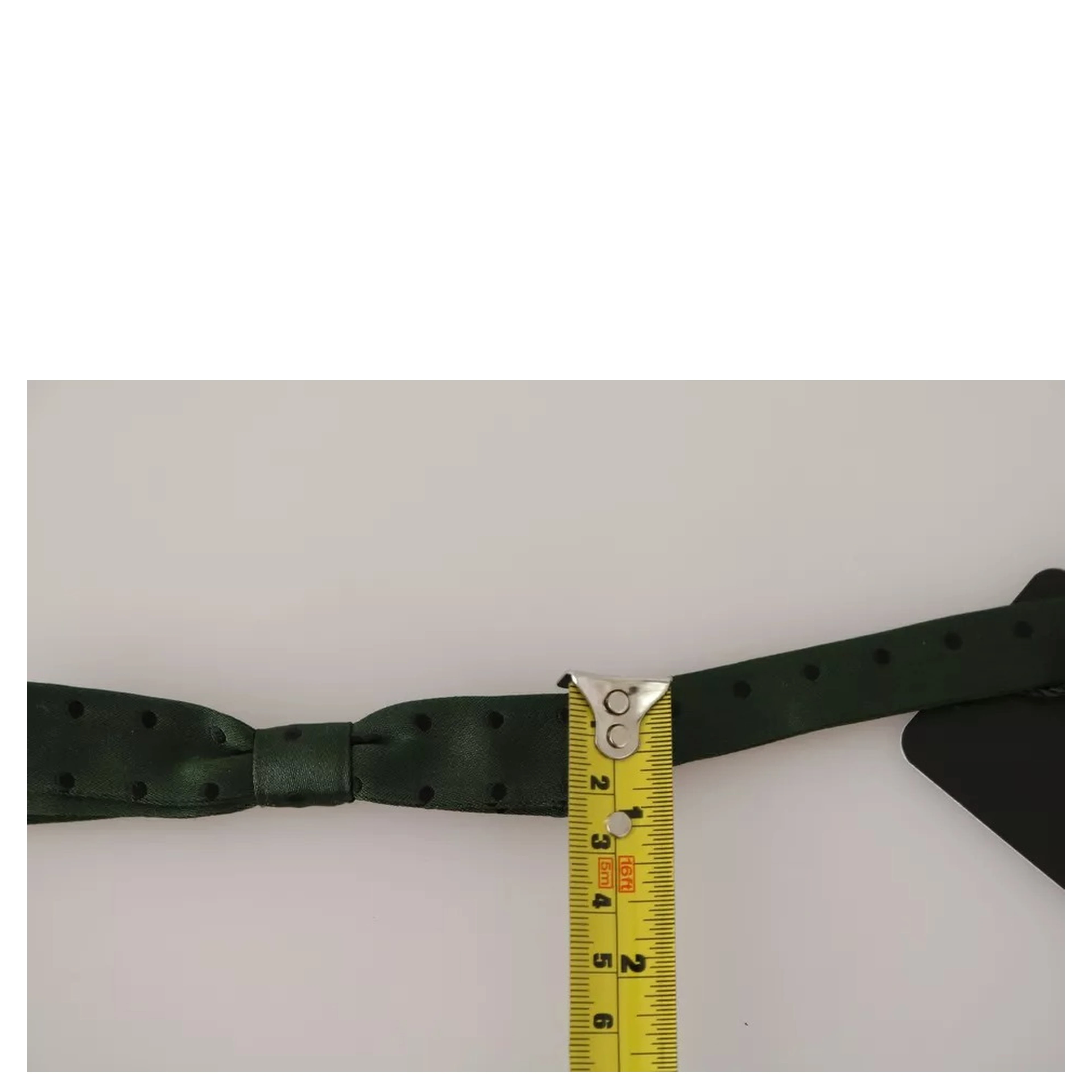 Green Silk Dotted Mens Necktie Bow Tie