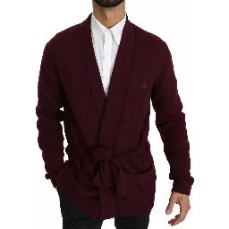 Bordeaux Cashmere Crown Cardigan Sweater