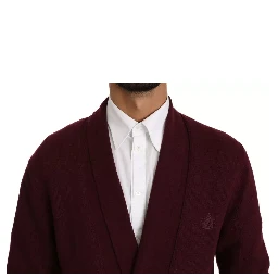 Bordeaux Cashmere Crown Cardigan Sweater