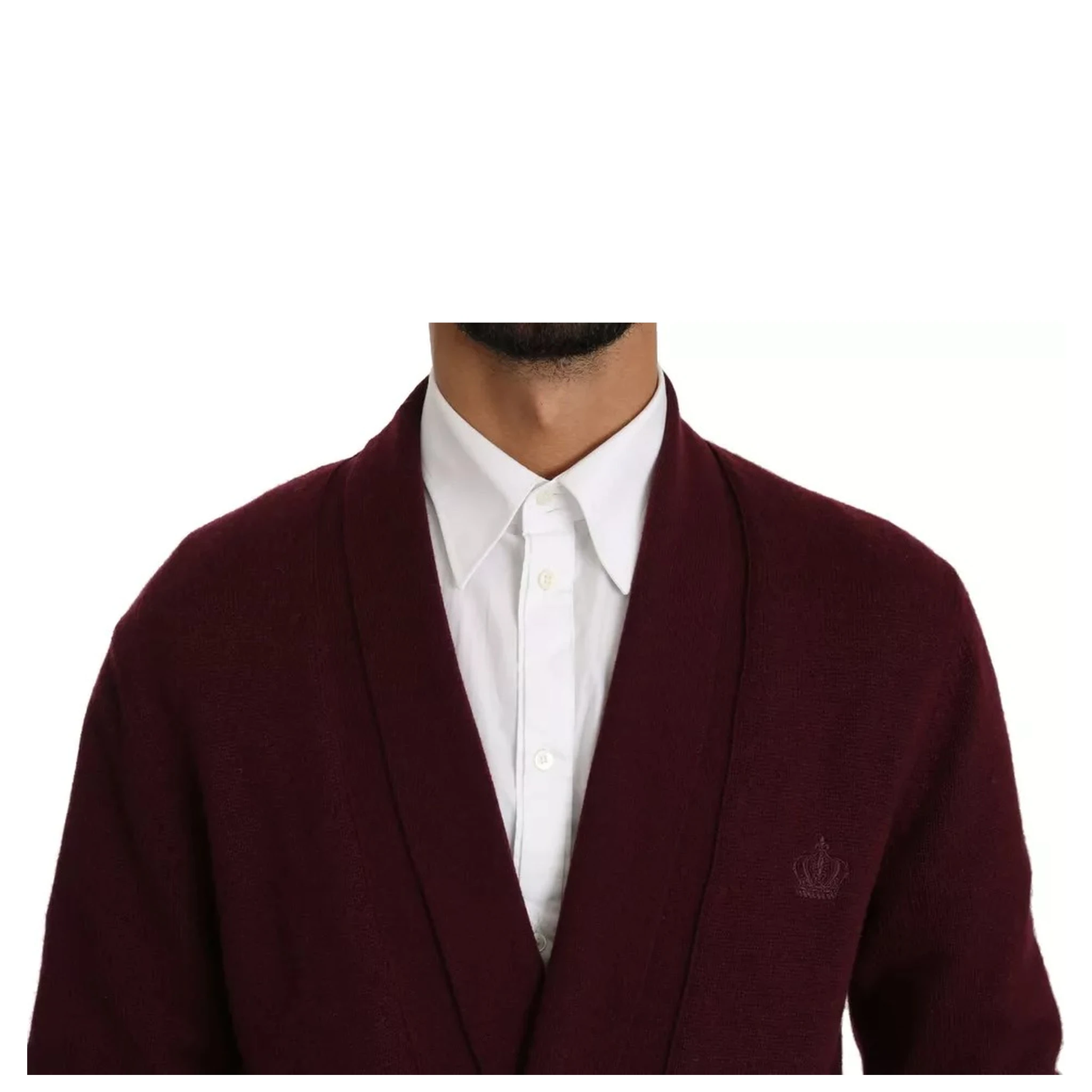 Bordeaux Cashmere Crown Cardigan Sweater