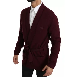 Bordeaux Cashmere Crown Cardigan Sweater